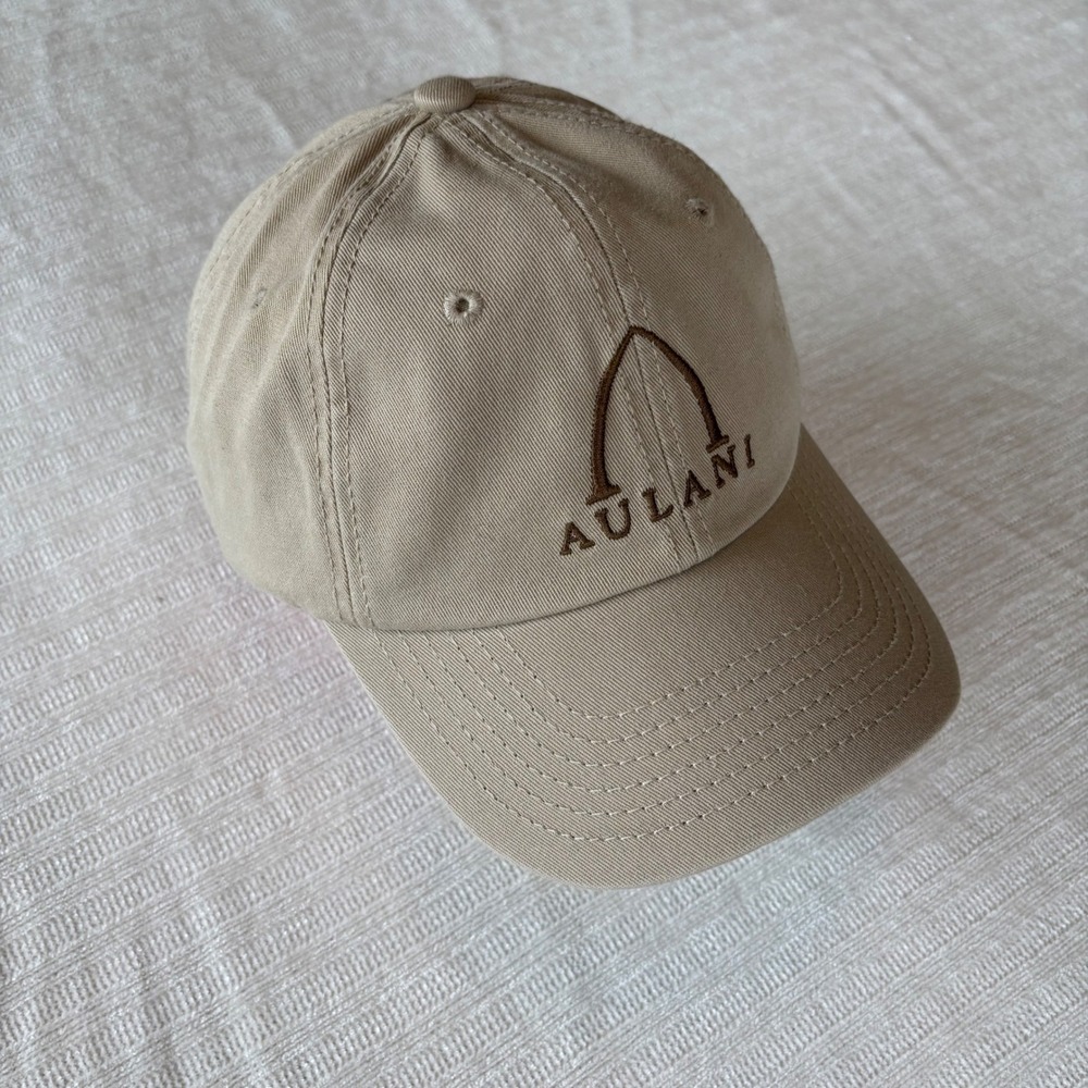 Disney Aulani Resort Hawaii Baseball Cap Khaki Tan Adjustable Hat New